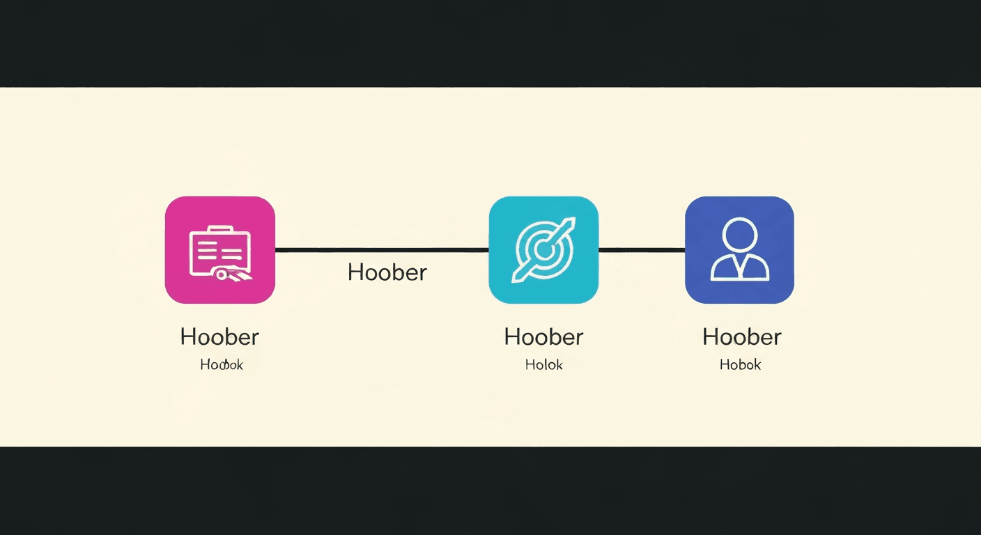 A diagram showing three records systems connected by search arrows with a magnifying glass in the center, representing a multi-system records search.